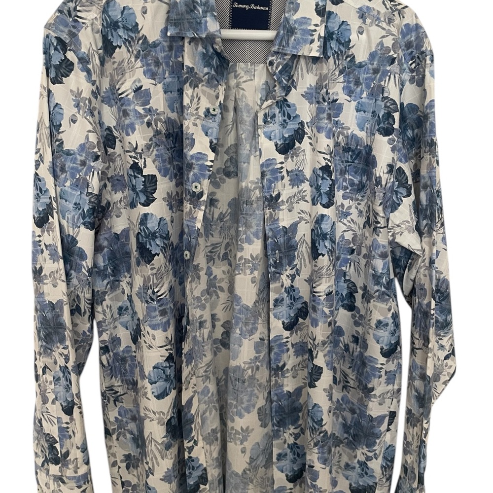 Tommy Bahama Blue Floral Dress Shirt